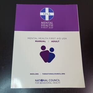 Mental Health First Aid USA Adult Manual MHFA Book National Council Behavioral